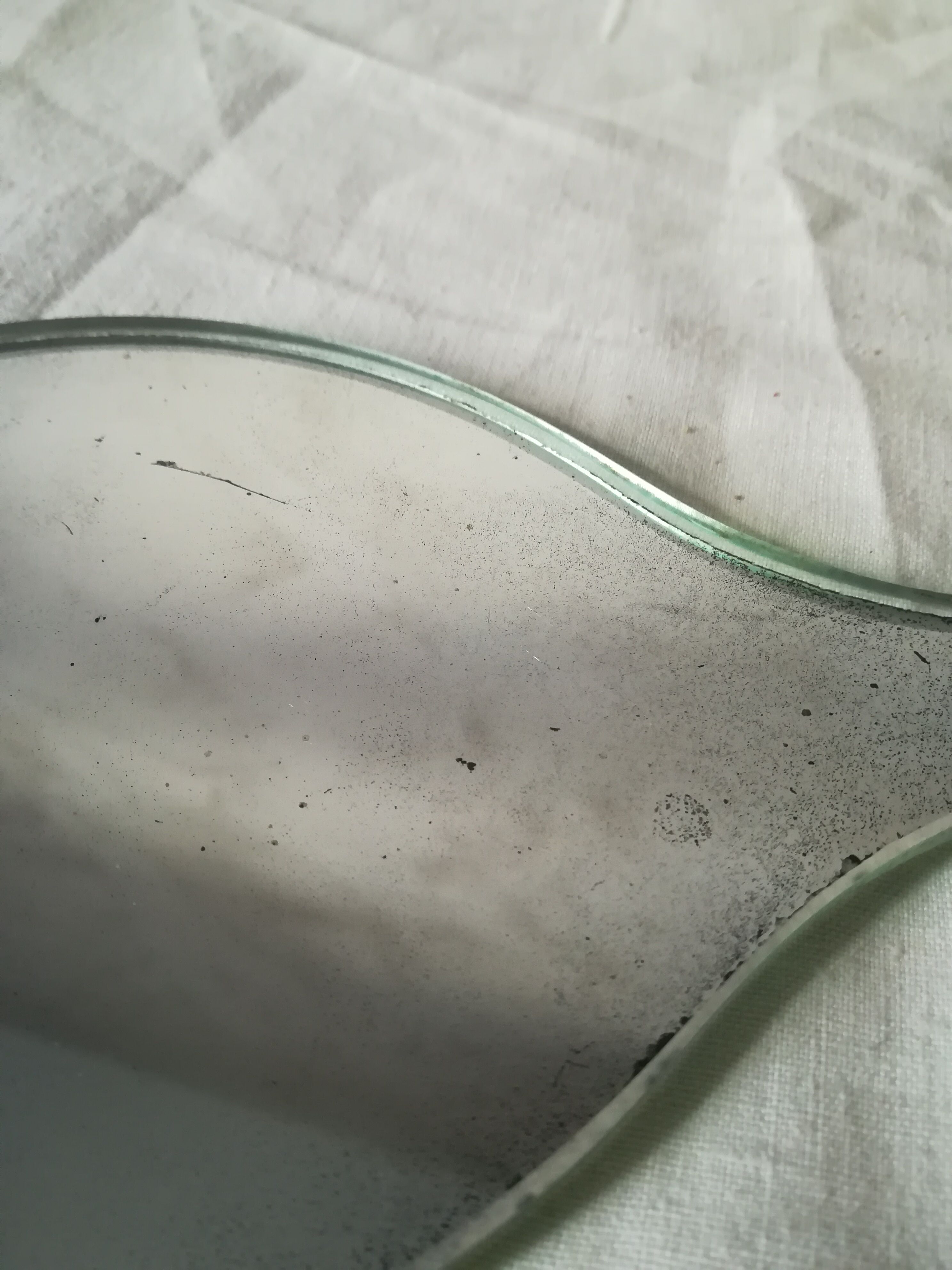 Mirror facing old hand