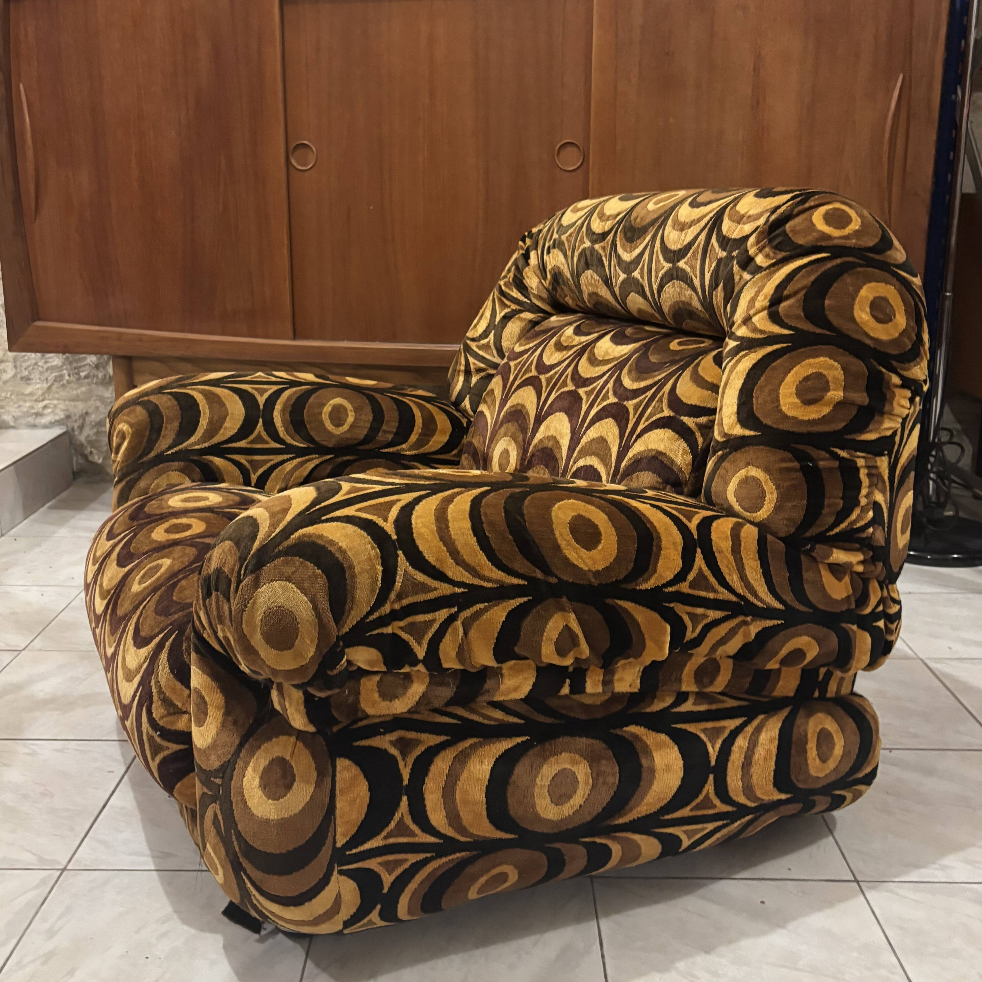 1970s psychedelic armchair