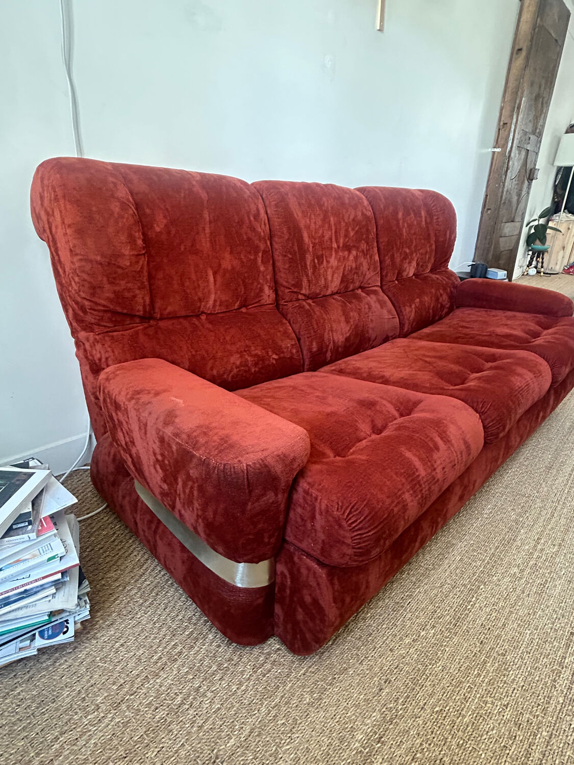 Canapé Space Age orange/rust