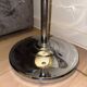 Vintage art deco floor lamp, chrome metal, France 1930