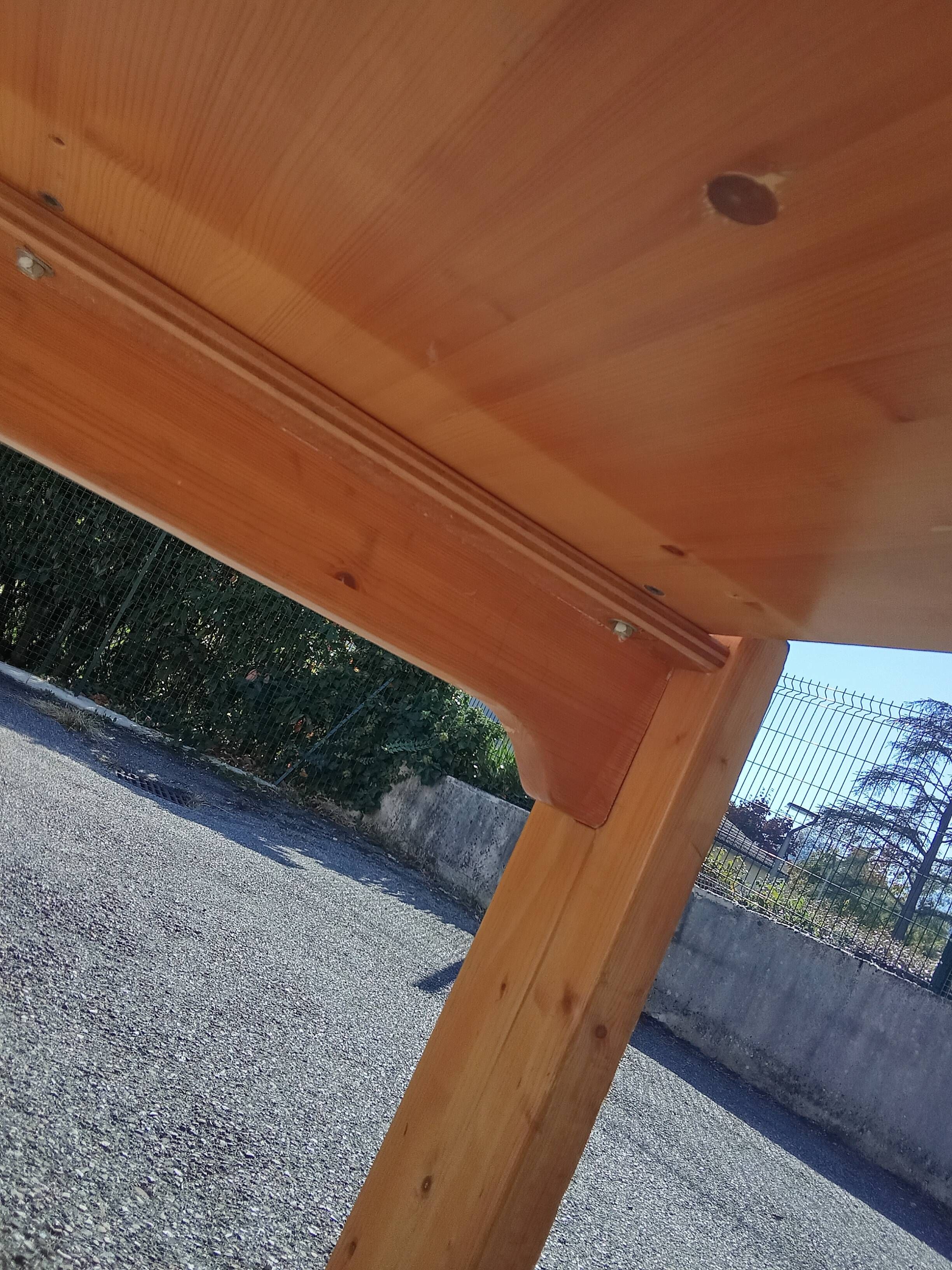 Brutalist style pine table from the 1970s.