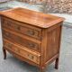Vintage solid oak Louis XV commode from the 19th century.