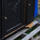 Art Deco buffet with 3 doors in black – Original marble