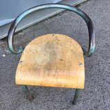 Paire de chaises enfants de bureau ancien