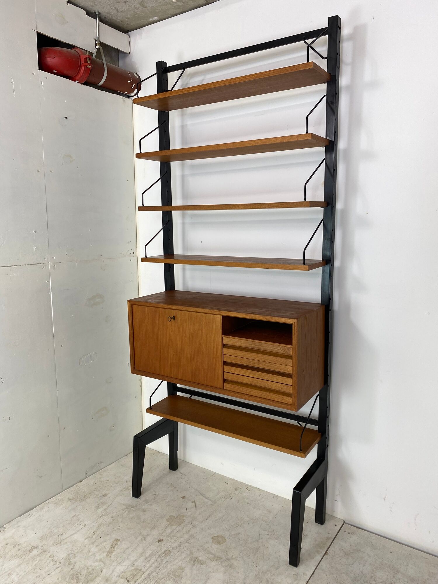 Scandinavian modular wall unit by poul cadovius for cado, 1960s