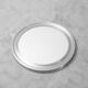 Round vintage metal mirror Pizzi 1970s modernism