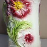Barbotine pitcher, Onnaing earthenware, art nouveau ceramics, model no. 790
