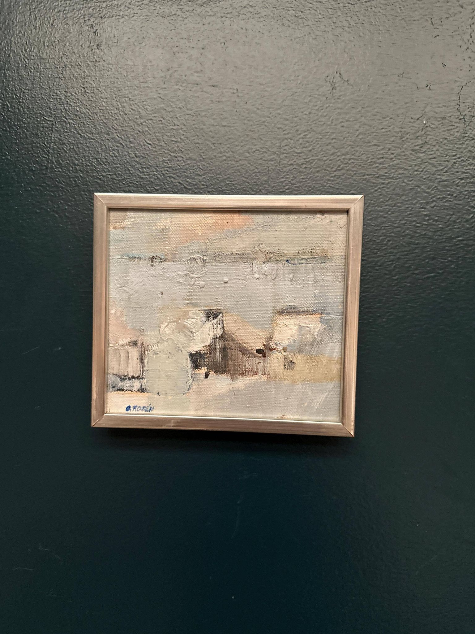 Original Swedish Oil on Board – “Abstract Seascape” by G. Rosén