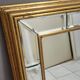 Bevelled and gold mirror with a frame by DeKnudt, Belgium 1960-70.