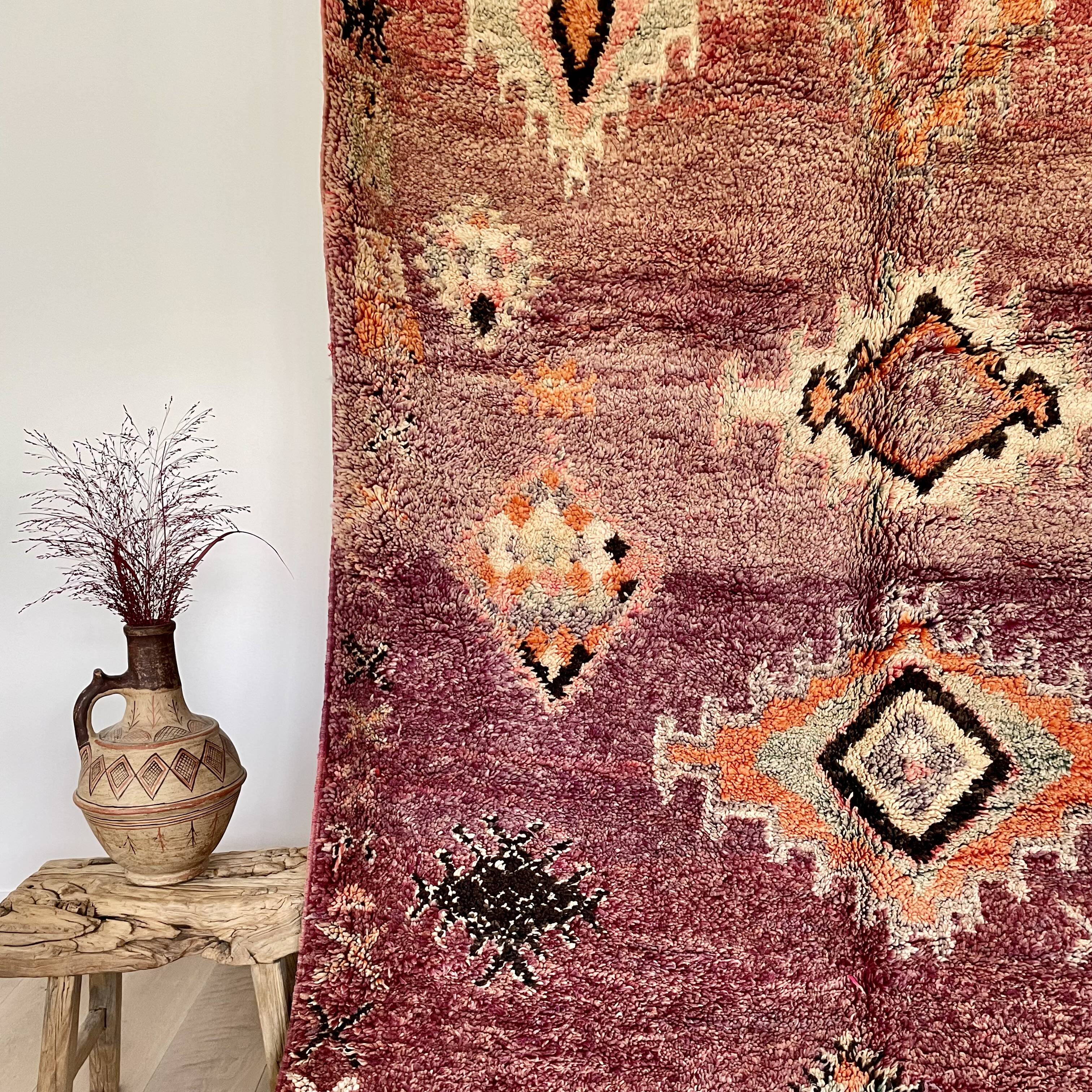 Berber carpet boujaad red 350x170cm