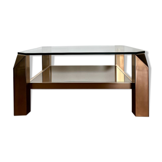 Table basse belgo chrome