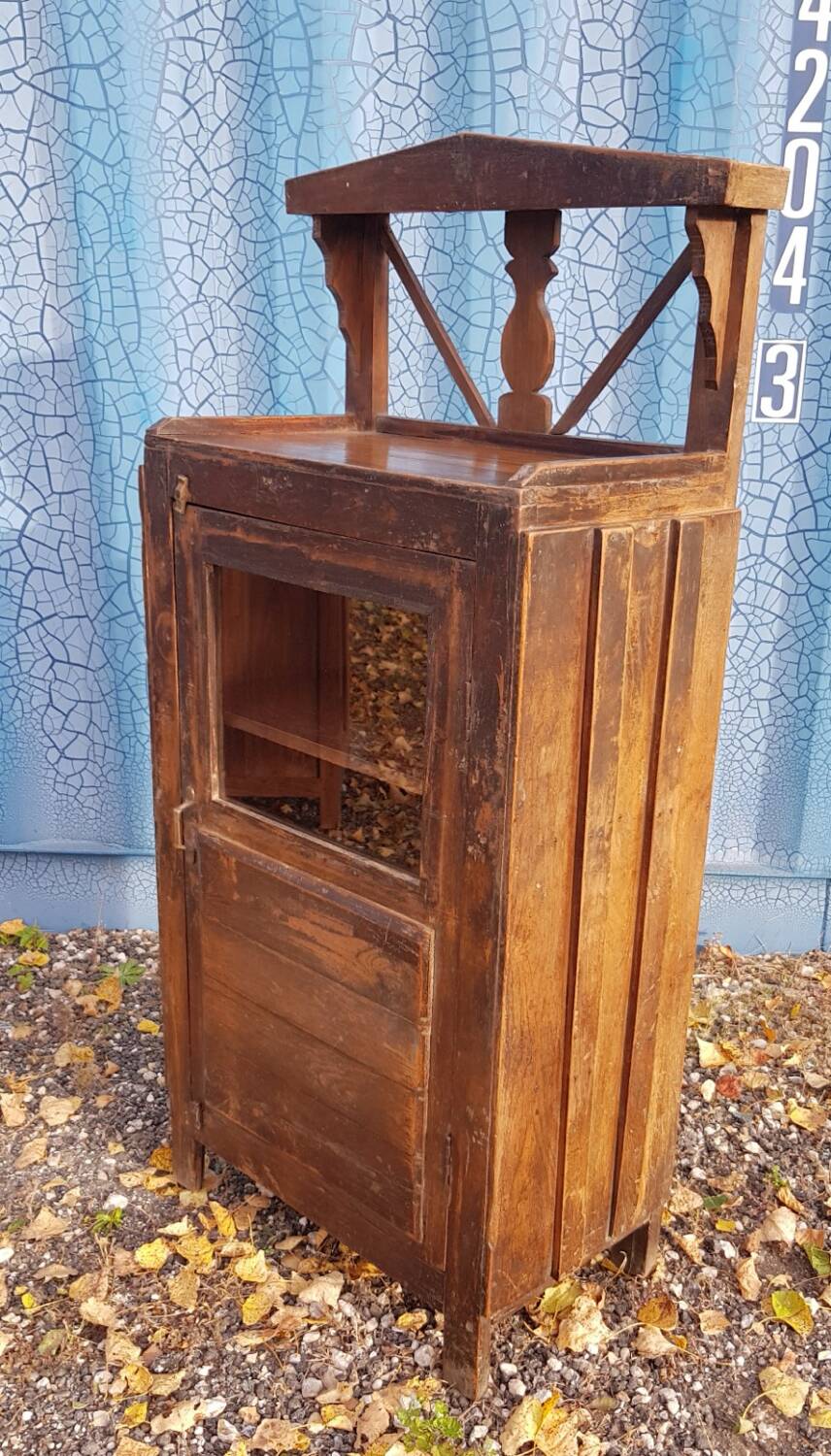 Glass side table in Burmese teak