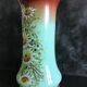 Vase Napoleon lll green opaline enamelled and gilded with fine gold