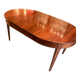Louis XVI style oval walnut extendable table