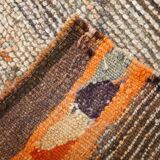 3x11 Brown & Orange Super Soft Vintage Runner Rug, 84x346Cm