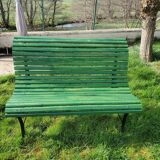 Slatted garden bench