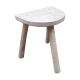Tabouret tripode bois brut