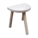 Raw wood tripod stool