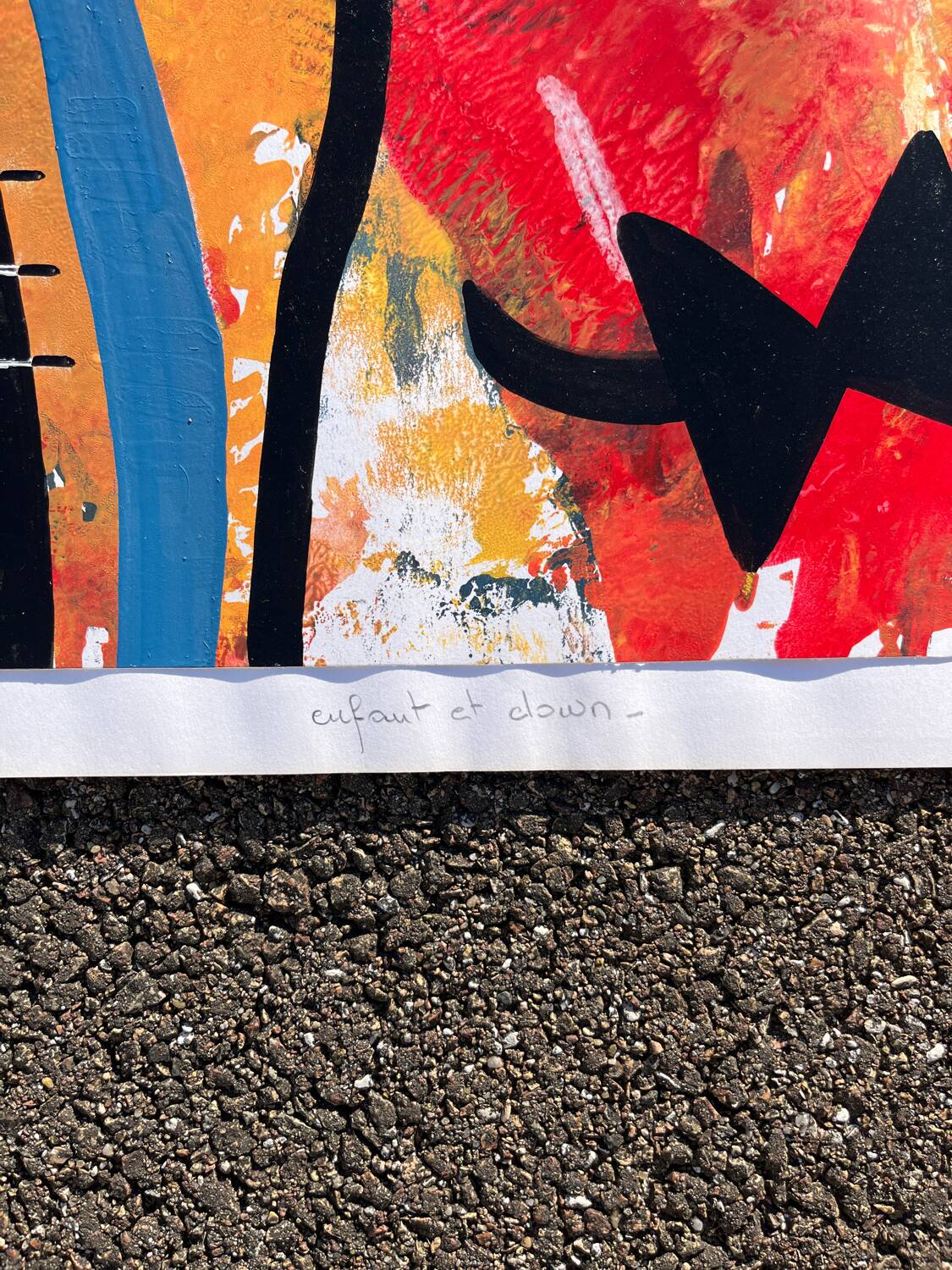 Contemporary oil painting on paper 1994 signed