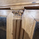 20th century oak glass bookcase