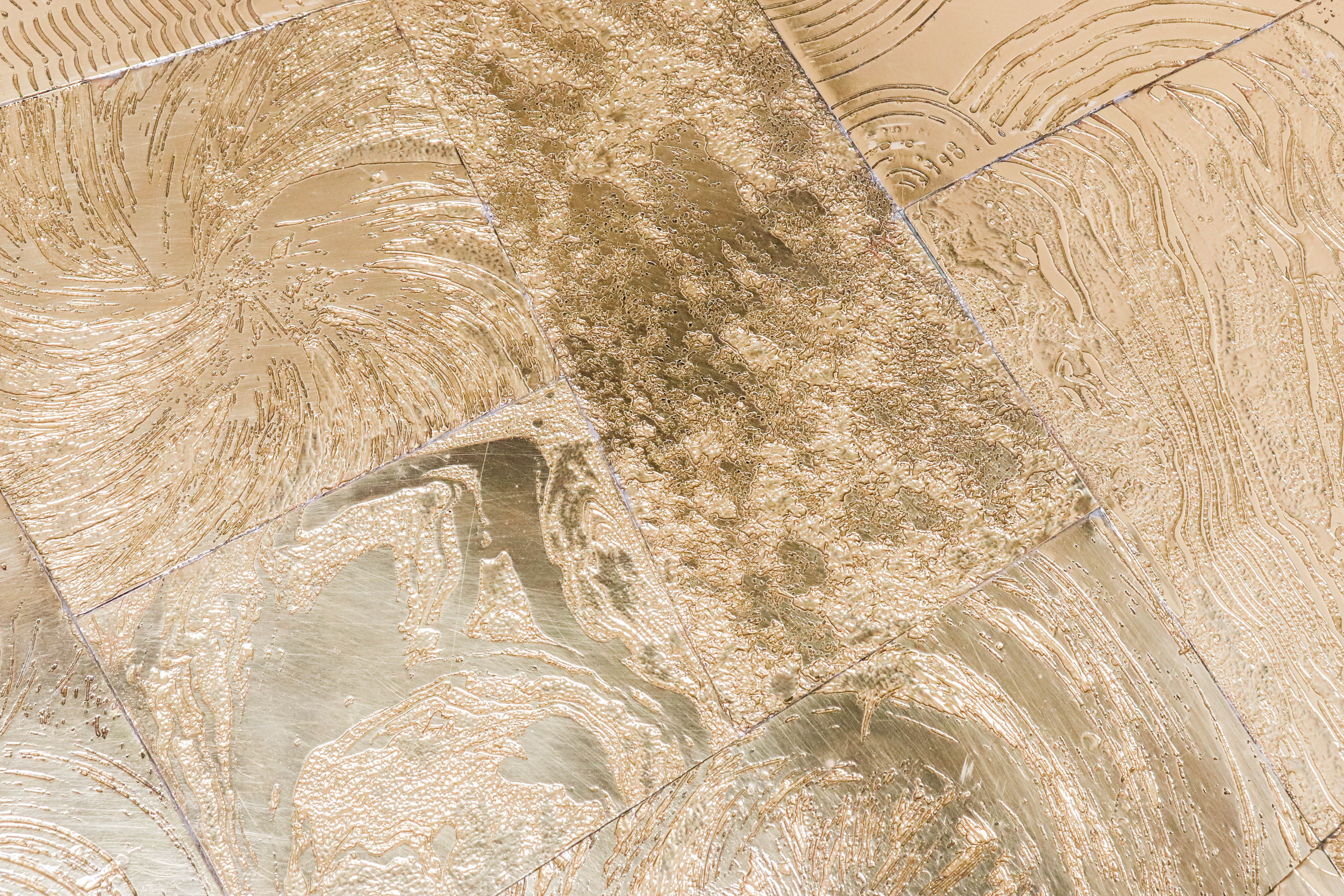 A Brass Etched Coffee Table