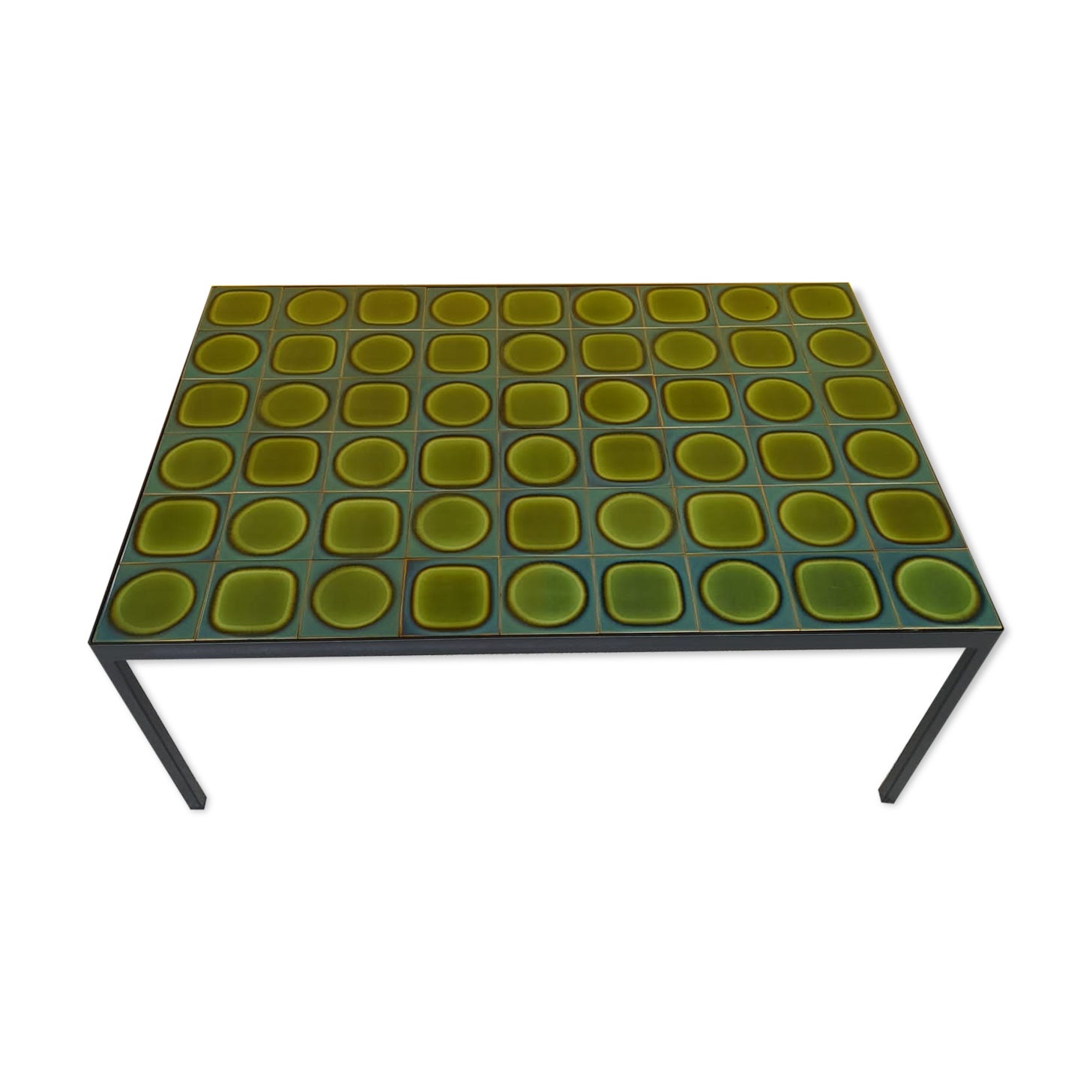 Table basse moderniste en céramique et acier