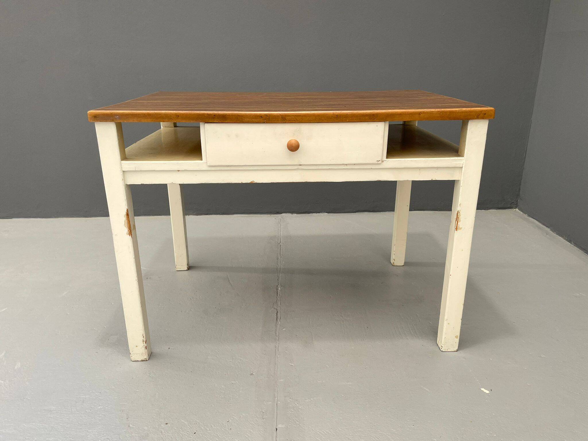 Vintage Writing Desk with Drawer, Czechoslovakia, ca. 1950s–60s