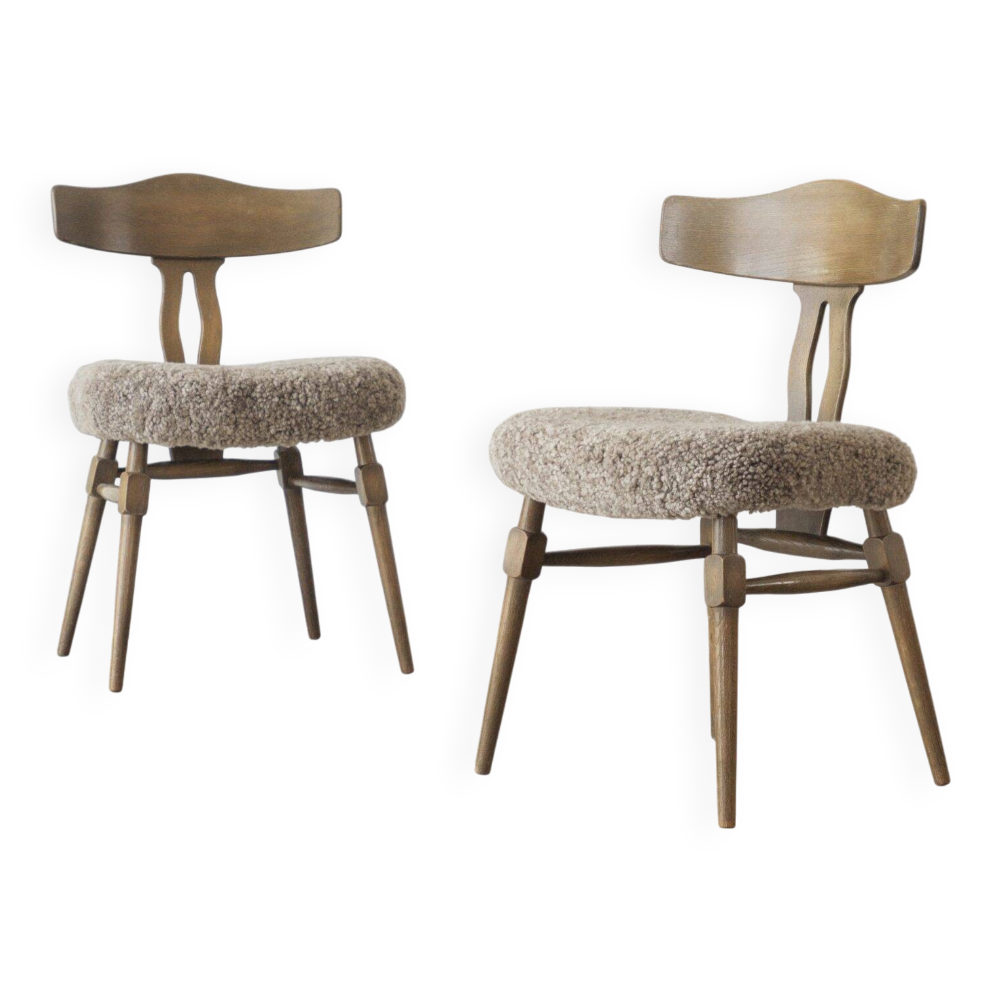 Paire de chaises de salle à manger en chêne massif Henning Kjærnulf