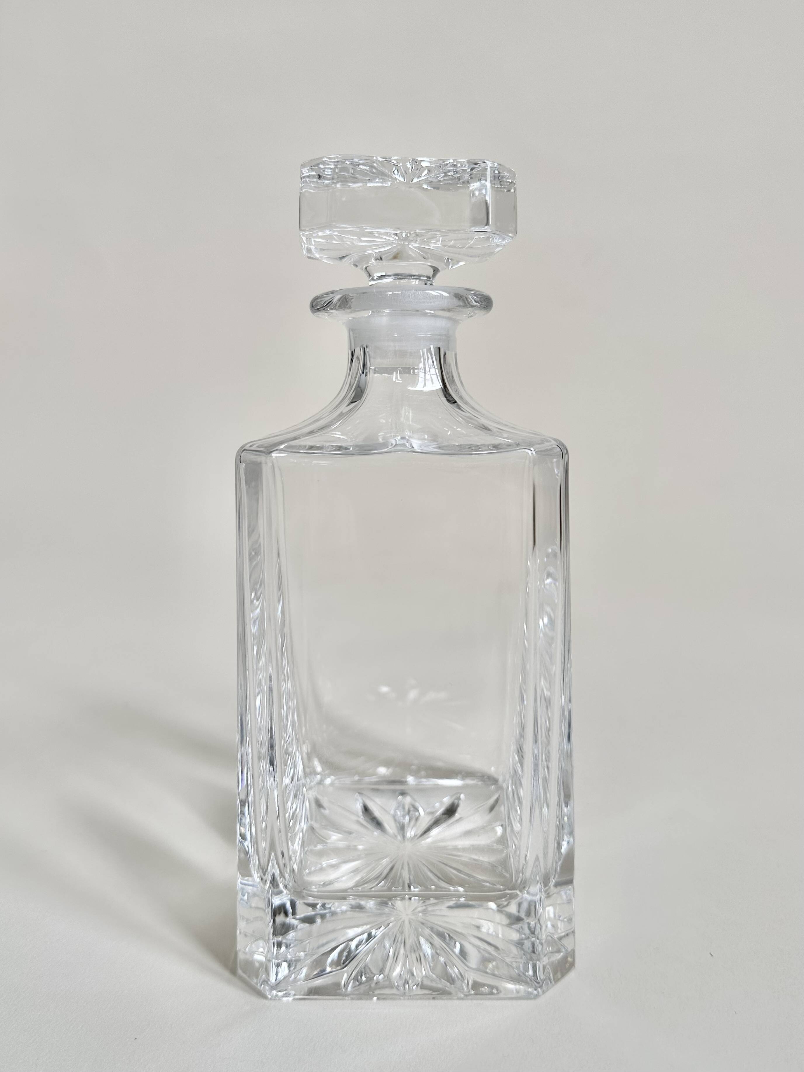 Cut crystal whisky carafe