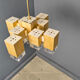 Vintage cubic chandelier by Gaetano Sciolari, 1970s