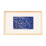 Netz, Wood Cut on Paper, 57 x 36 cm