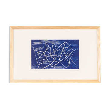 Netz, Wood Cut on Paper, 57 x 36 cm