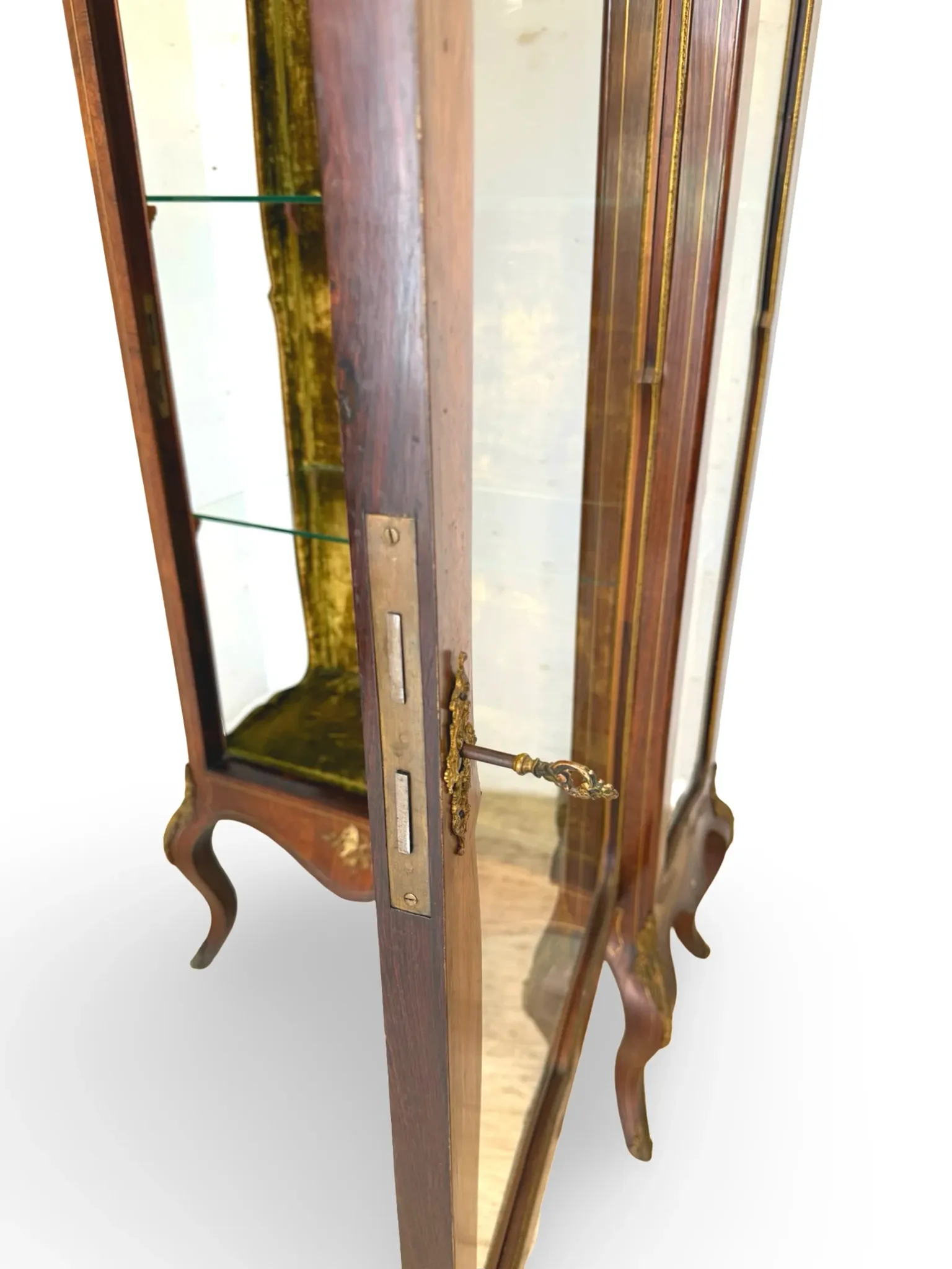 Elegant antique display cabinet, dating to 19th century