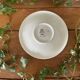 Antique salad bowl / fruit bowl on a pedestal in Gien earthenware
