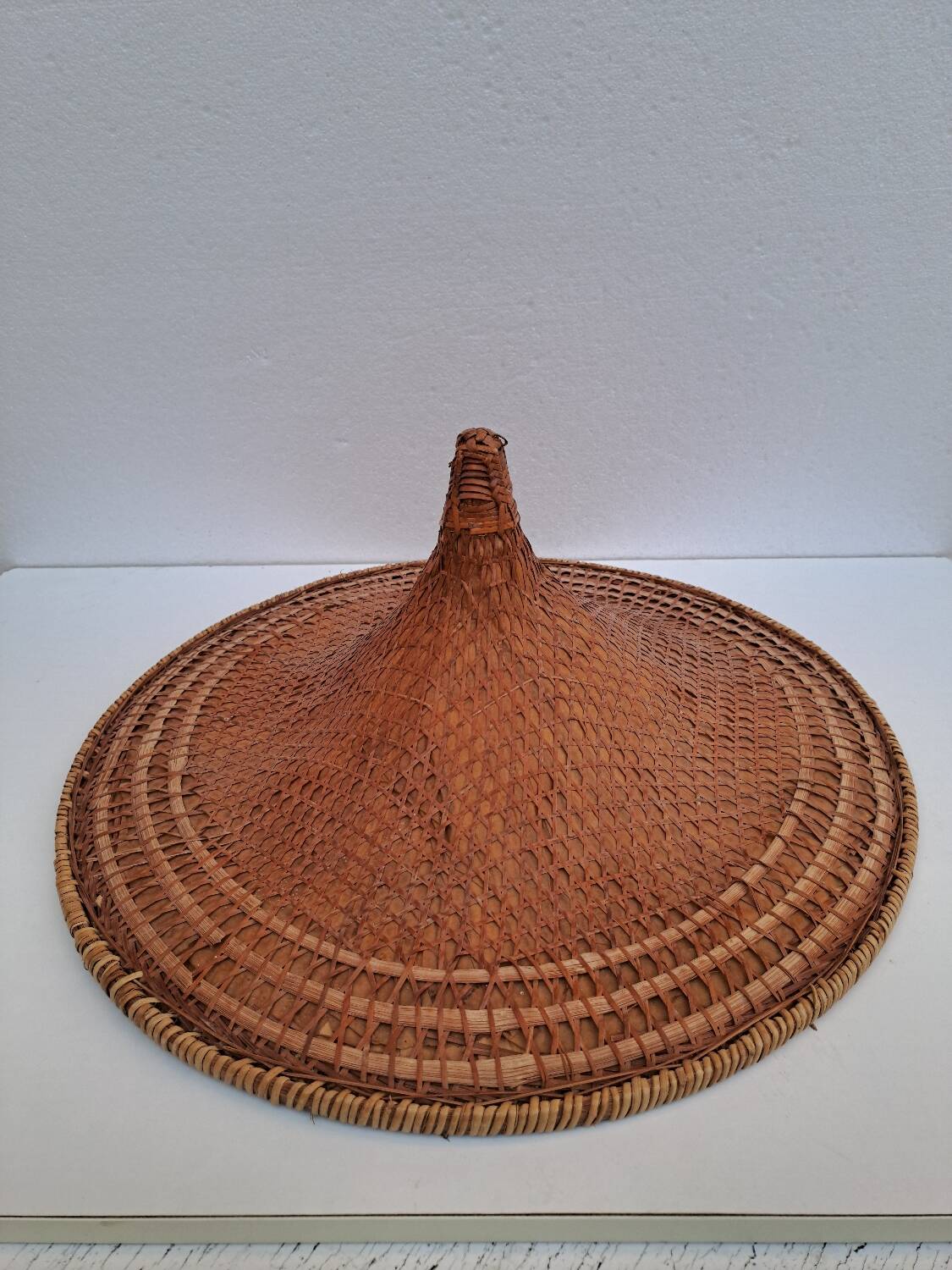 Old traditional Chinese pointed bamboo hat