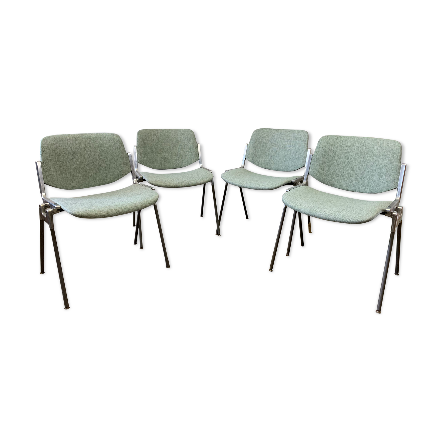Series of 4 chairs by Giancarlo Piretti, Castelli 70