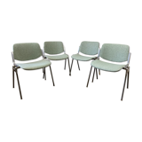 Series of 4 chairs by Giancarlo Piretti, Castelli 70