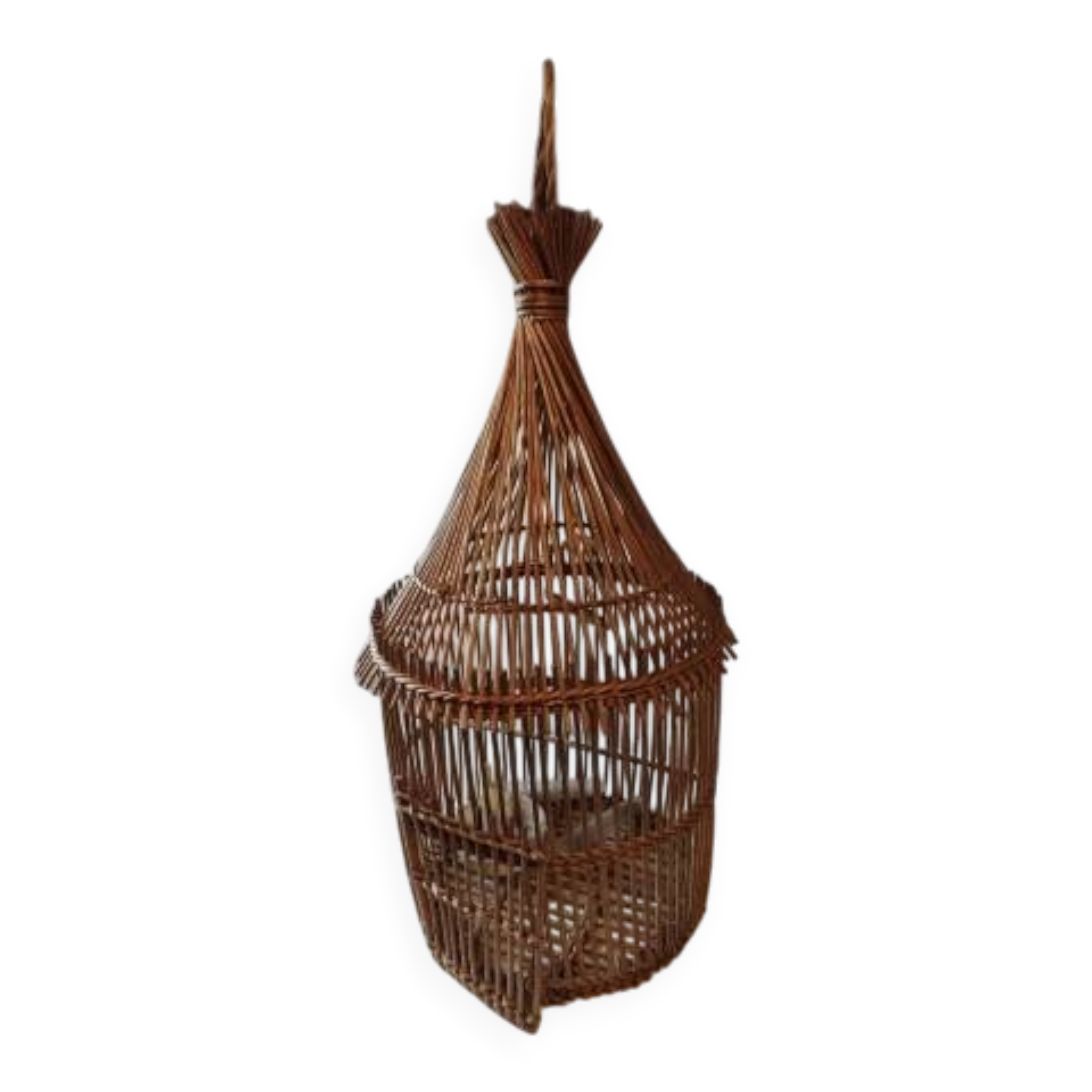 Vintage wicker birdcage