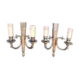 Pair of Louis XVI style wall lamps