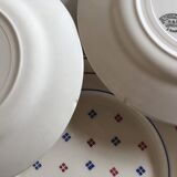 set of flat plates in lece of Lunéville 1960 décor Madeleine