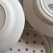 set of flat plates in lece of Lunéville 1960 décor Madeleine
