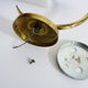 Pair of white glass globe brass wall light Year 50