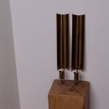 Pair of Swedish Brass sconces by Pierre Forsell for Skultuna " Reflex"