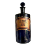 90° alcohol apothecary bottle in blue glass