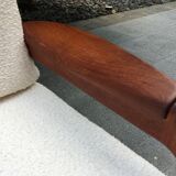 Scandinavian sofa 3 places teak 60s