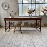 2m walnut drapery farm table