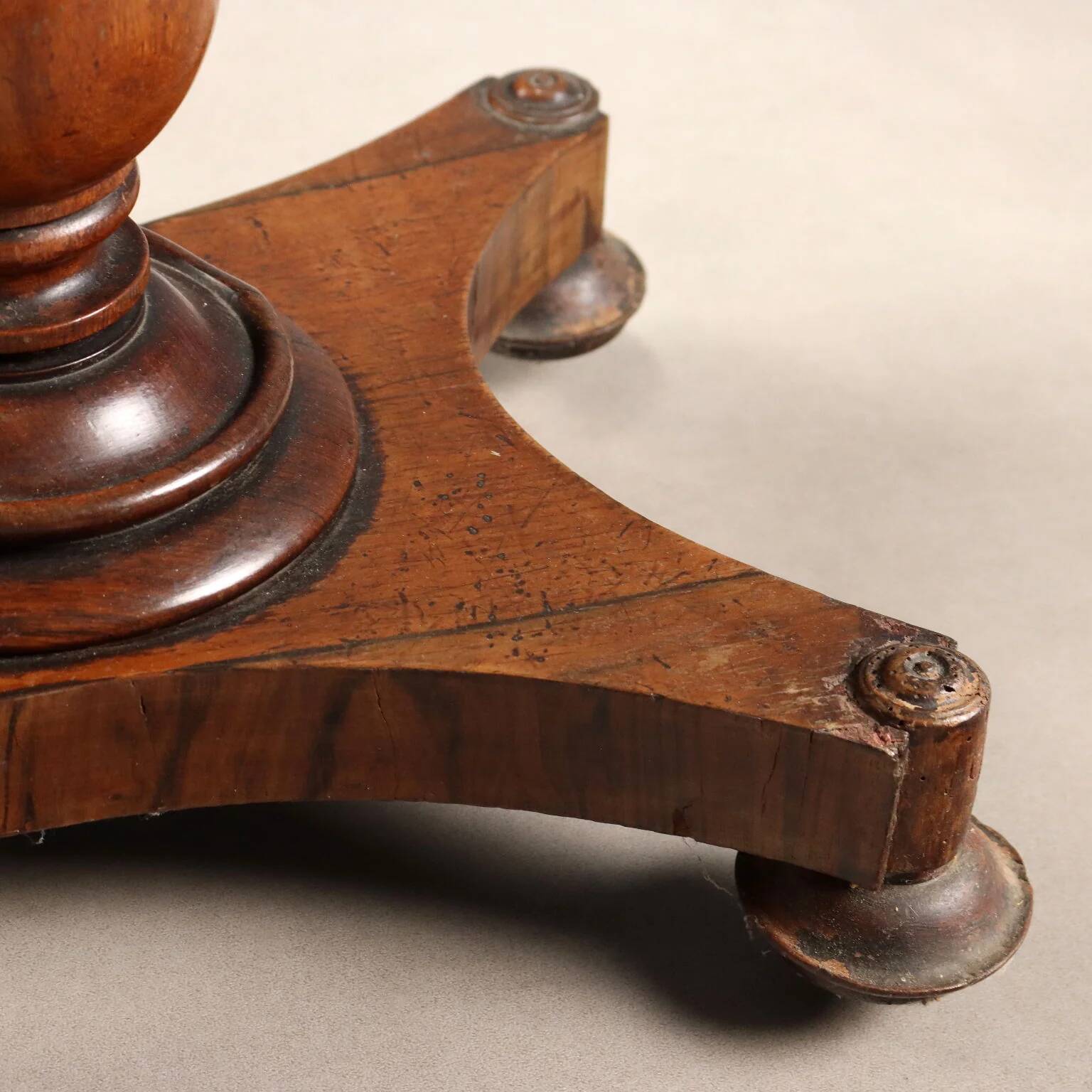 Small antique wooden table with drawer, Italy, 19th century.