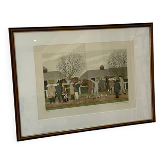 Signed and framed lithograph - The Jockey - Vincent Haddelsey