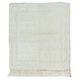 Vintage Minimalist Handmade Turkish Tulu Accent Rug in Natural Beige Wool