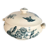 Longwy soup tureen with botanical decor